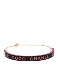 Resin Logo Choker Pink Black