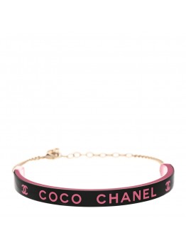 Resin Logo Choker Pink Black