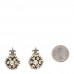 Crystal CC Drop Earrings Silver