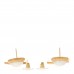 Pearl CC Tags Drop Earrings Gold