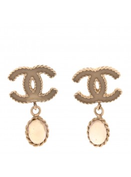CC Crystal Drop Earrings Matte Gold