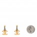 Metal Drop CC Earrings Ruthenium Gold