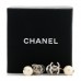 Crystal Pearl CC Drop Earrings Silver