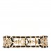 Metal Lambskin Crystal Chain Star CC Cuff M Black Gold