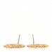 CC Round Rope Earrings Gold Gold