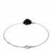 18K White Gold Diamond Black Onyx Camelia Sculpte Bracelet