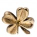 Metal Clover CC Earrings Gold
