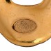 Metal Round CC Drop Clip On Earrings Gold
