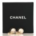 Pearl Crystal CC Flower Drop Earrings Gold Pearly White
