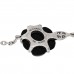 18K White Gold Diamond Black Onyx Camelia Sculpte Bracelet