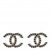 Strass Crystal Dazzling Wheat CC Earrings Black Gold