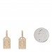 CC Tag Drop Earrings Gold