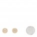Crystal CC No 5 Round Earrings Gold