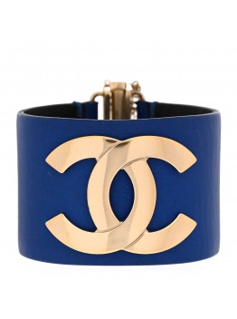 Calfskin CC Wide Cuff M Blue
