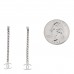 CC Long Drop Earrings Silver