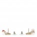Enamel Pearl CC Cha-Nel Drop Earrings Gold
