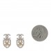 Crystal CC Sergeant Chanel Earrings Gold