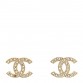 Crystal CC Earrings Light Gold