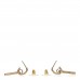 CC Tag Drop Earrings Gold