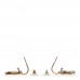 Baguette Crystal CC Dangle Earrings Light Gold