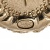 Pearl Crystal CC Round Earrings Light Gold