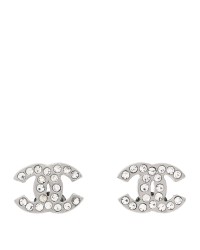 Crystal Mini CC Earrings Silver