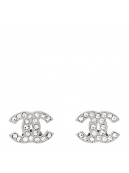 Crystal Mini CC Earrings Silver