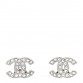 Crystal Mini CC Earrings Silver