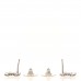 Crystal CC Earrings Silver