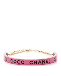 Resin Logo Choker Pink Black