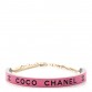 Resin Logo Choker Pink Black