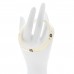 Resin Crystal CC Bangle Bracelet White