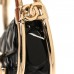 Metal Resin Quilted CC Bag Bag Hoop Earrings Black Gold