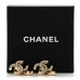 Metal Crystal CC Heart Drop Earrings Gold