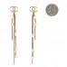 Pearl CC Multi Chain Drop Earrings Gold