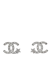 Crystal CC Starfall Earrings Silver