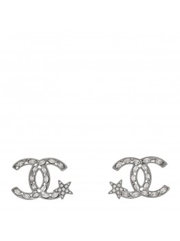 Crystal CC Starfall Earrings Silver