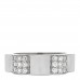 18K White Gold Diamond Profil de Camellia Band Ring 53 6.5