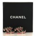 Lambskin CC Chain Earrings Black Gold Pink