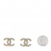 Crystal Pearl CC Dazzling Domino Earrings Gold