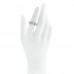 18K White Gold Diamond Profil de Camellia Band Ring 53 6.5