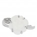 18K White Gold Diamond Agate Camellia Ring 52 6