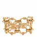 Metal CC Coin Bracelet Gold