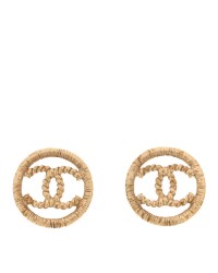 CC Round Rope Earrings Gold Gold