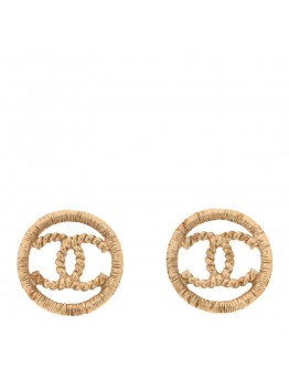 CC Round Rope Earrings Gold Gold