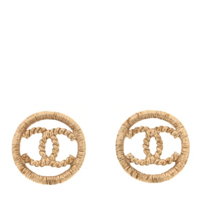 CC Round Rope Earrings Gold Gold