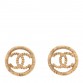 CC Round Rope Earrings Gold Gold