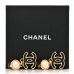 Pearl Enamel CC Drop Earrings Black