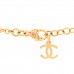 Metal Enamel CC Squares Choker Gold White Black
