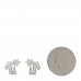 18K White Gold Diamond Etoile Filante Earrings